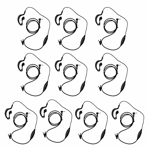 abcGoodefg 2 Two Way Radio Earpiece for Motorola Talkabout Cobra Radios, 1 Pin