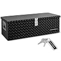 ARKSEN 30 Inch Aluminum Truck Pick Up Tool Box TruckBed Trailer RV Storage Organizer Lock with keys, Black