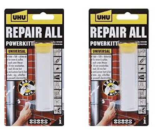 Preisvergleich Produktbild 2 x UHU repair all Powerkit 2-Komponenten-Kleber 60g