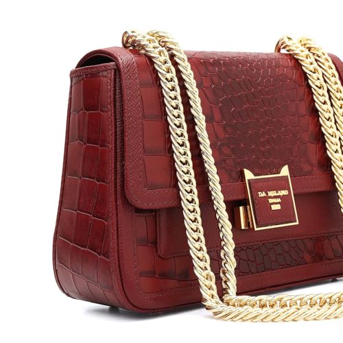 Image of Da Milano Leather Shoulder Bag for Women (00725OL)