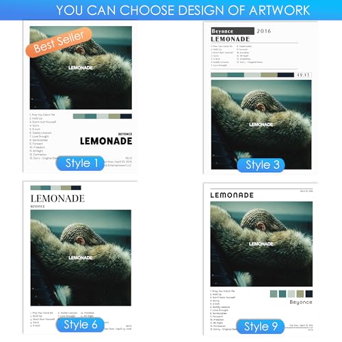 Image of Custom Album Cover Posters Framed, 3pcs of Music Posters, Custom Canvas Wall Art, Request Your Own Album Cover, Custom Poster for Music Album, Personalized Gift