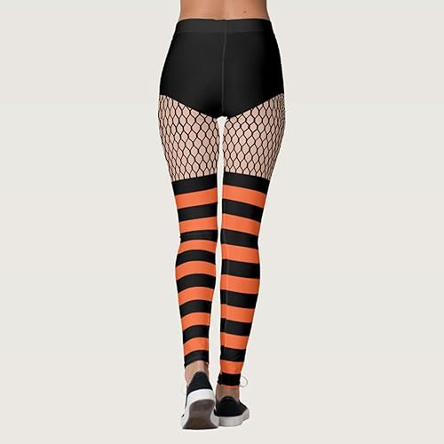 Miniatura 3 de Leggings de Halloween para mujer, con control de abdomen, con estampado de calabaza, pantalones de yoga elásticos, regalo para mujer