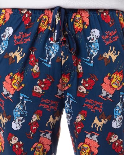 INTIMO The Year Without a Santa Claus Men's Snow Heat Miser Tossed Print Sleep Pajama Pants For Adults3