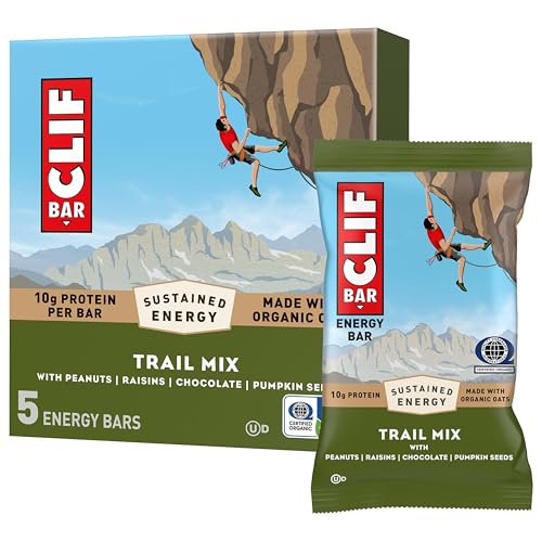 Image of CLIF BAR - Energy Protein Bars - Trail Mix - Made with Organic Oats - Energy Bars - Non-GMO - (5 Pack)