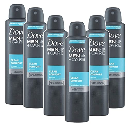 Dove Men Deodorant, Clean Comfort Scent, 48 Hour Powerful Protection Anti Perspirant, 8.45 Ounce (Pack of 6)