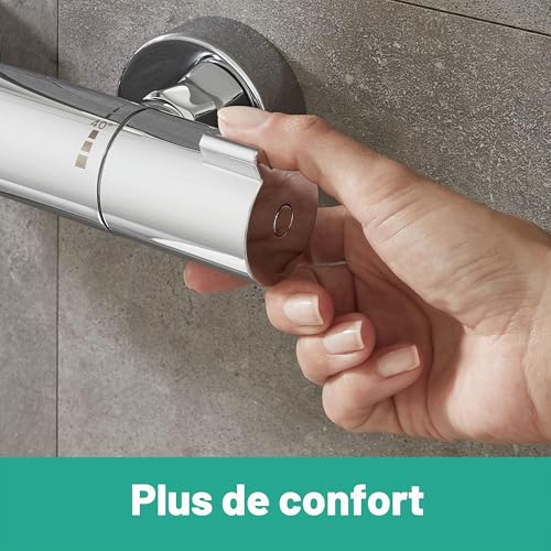 Robinet de douche thermostatique hansgrohe à arrêt de sécurité 40°C