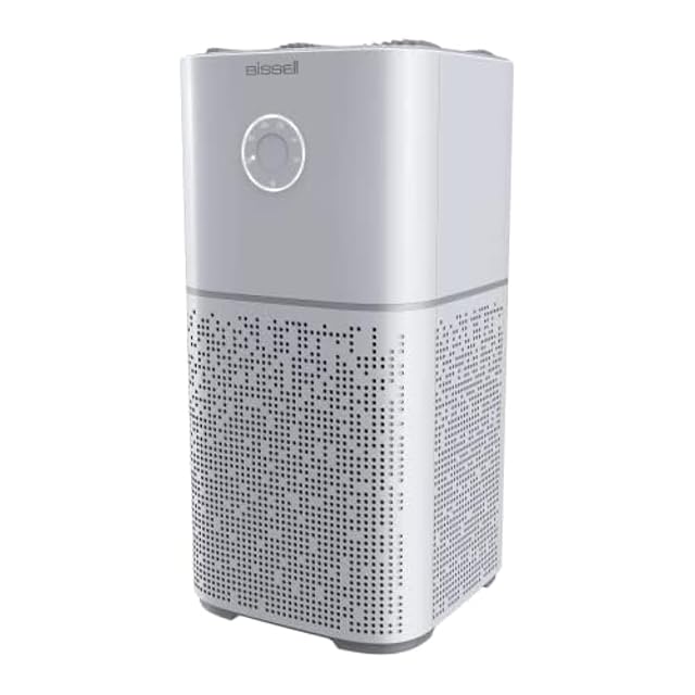 BISSELL Air180 Air Purifier For Home Bedroom HEPA Filter Filters Smoke Allergies Pet Dander Odor Dust Gray 3496