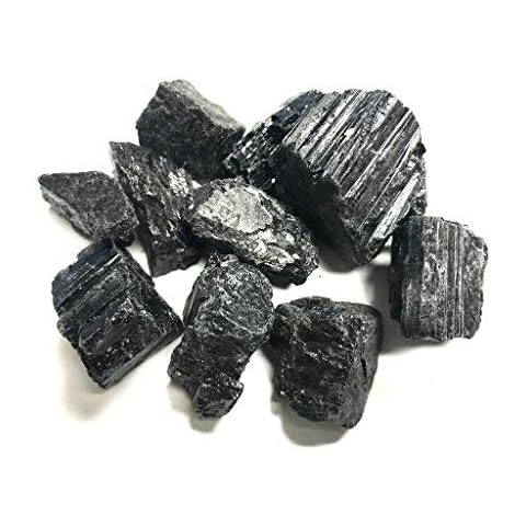 Zentron Rough Black Tourmaline Stones Large 1" Pieces (1/2 Pound) Cover