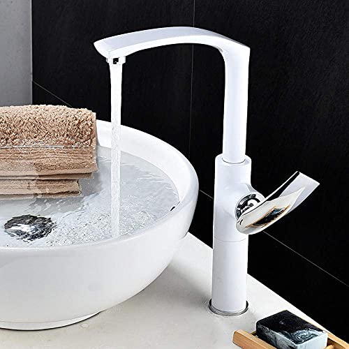 Robinet de bassin mitigeur de salle de bain mélangeur eau chaude froide évier sinker tap chrome