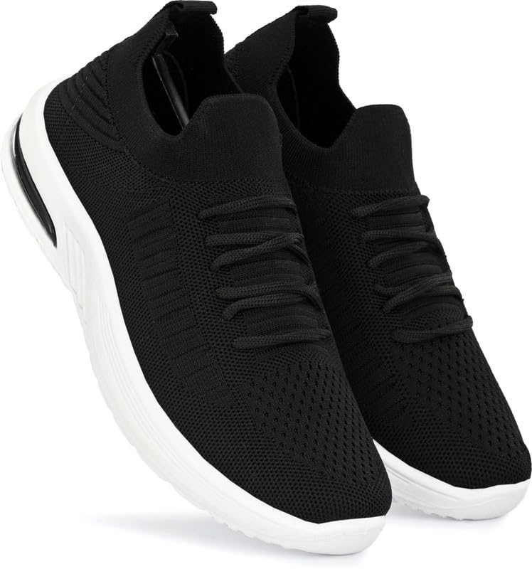 TKSA STYLE Womens Walking Shoes Sock Casual Ladies Fashion Sneakers Comfortable Slip On Air Cushion Platform Black (B0CR6RLHXL) Amazon Price History, Amazon Price Tracker
