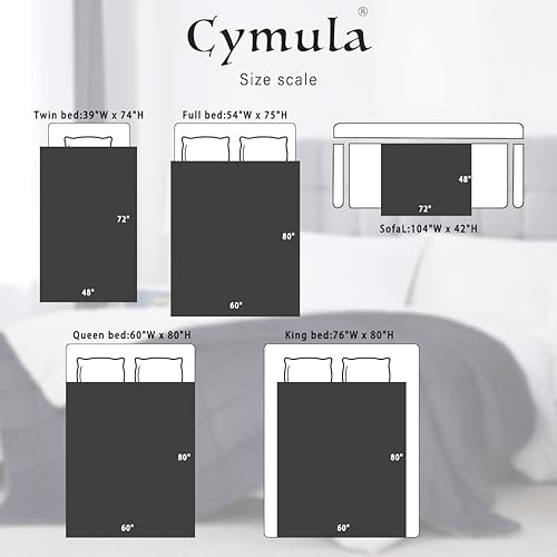 Miniatura 6 de CYMULA Manta pesada de franela para adultos manta pesada de forro polar Sherpa de 60 x 80 pulgadas, manta suave transpirable de 15 libras, tamaño
