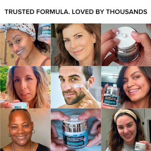SimplyVital Anti-Aging Collagen Retinol Cream for Face, Neck & Décolleté with Hyaluronic Acid - Made in USA, Daily Collagen, Retinol & Hyaluronic Acid Cream, 2-Pack - Thumbnail 7