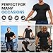 Gleefeat Mens Compression Shirt Body Shaper Slimming Undershirt Gynecomastia Abdomen Tummy Control Shapewear Tops