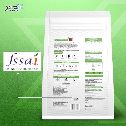 Image of XLR8 Whey Protein Powder with 24 g Protein Content & 5.4 g BCAA, With Shaker (1814 g (Pack of 1), Chocolate)