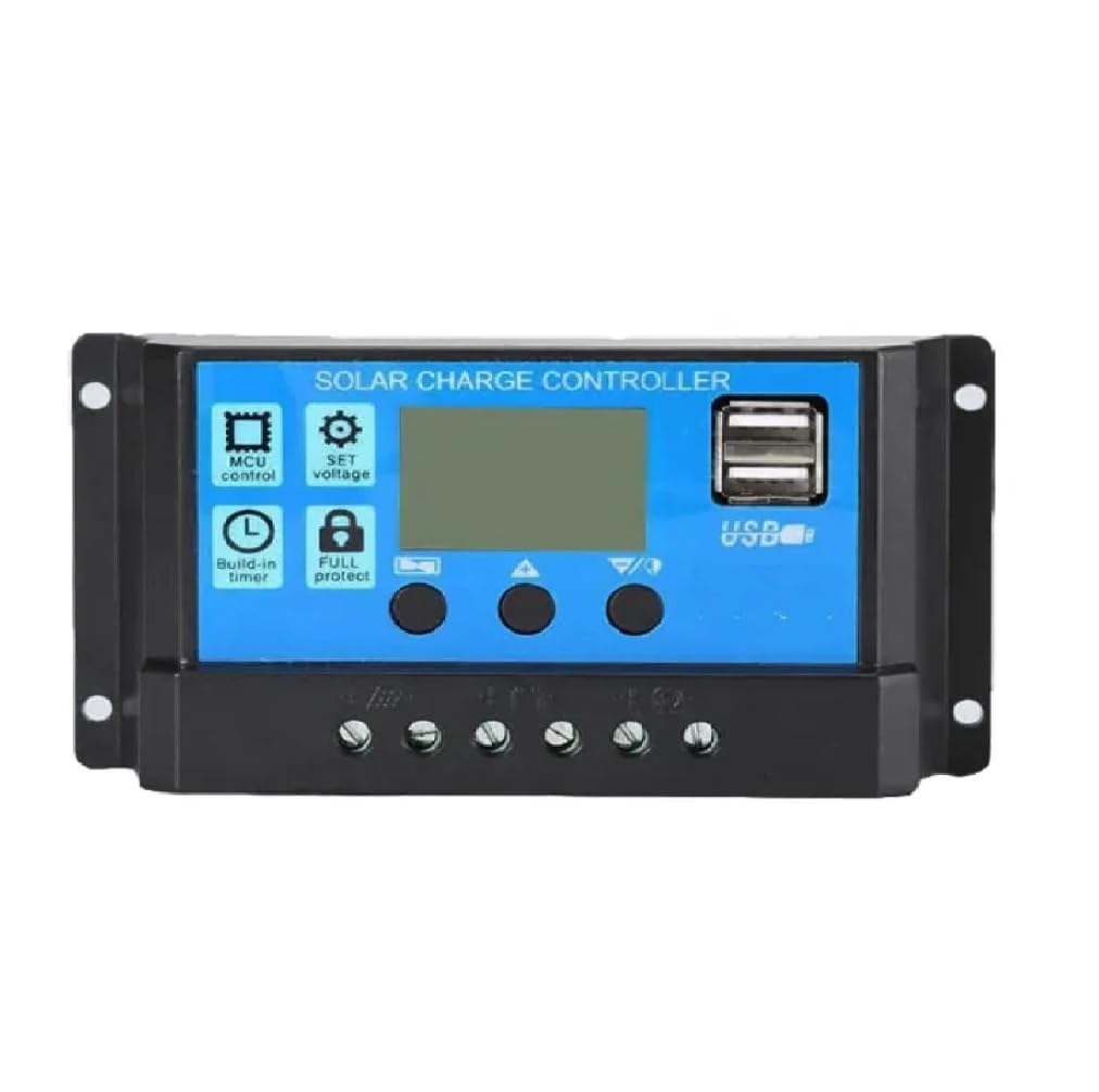 20A Intelligent LCD Solar Controller with USB Output Port, Solar Panel USB Port Solar Panel Battery Intelligent Regulator, Multi-Function Adjustable LCD Display Street Light Controller-image-23