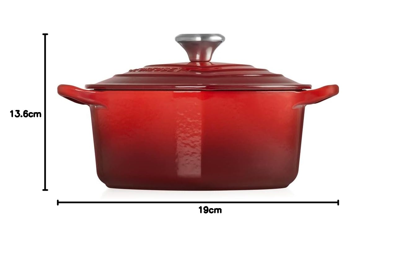 Żeliwna brytfanna Le Creuset w kształcie serca 20 cm z pokrywką z uchwytem w kształcie serca