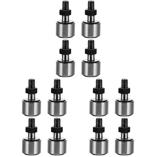 12 piezas Rodamientos de agujas de rodillos Compresor de aire cam Seguidor Tipo de perno Rodamiento de tornillo métrico Kit de roscas Rodamiento de