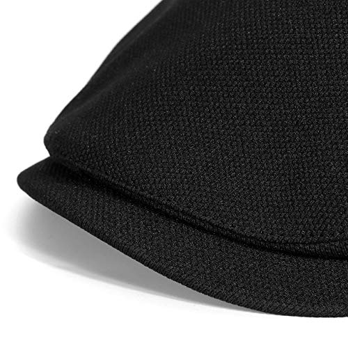 Faleto Men'S Flat Ivy Gatsby Newsboy Hat Winter Spring Autumn Driving Cabbie Hunting Cap Black thumb #7