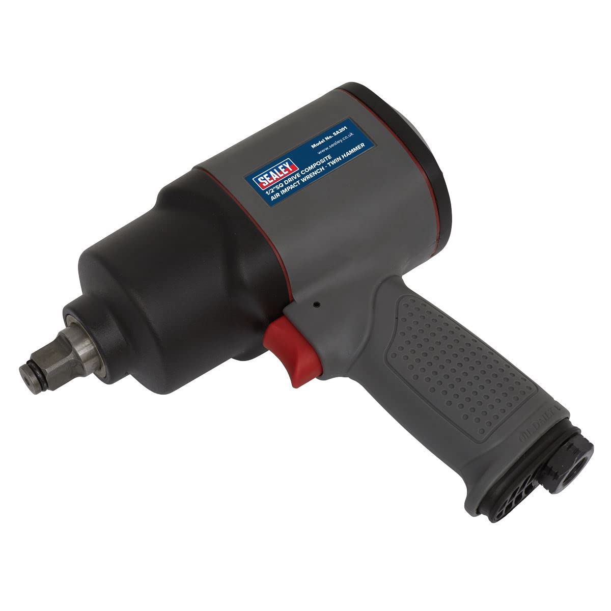Sealey Air Impact Wrench 1/2""Sq Drive Composite Twin Hammer - SA201