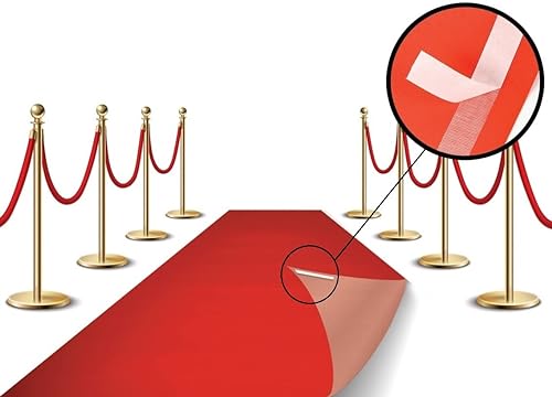 Alfombra roja para fiesta, 2 x 15 pies, 70 GSM, alfombra roja de Hollywood para eventos especiales, decoraciones glamorosas de fiestas temáticas de