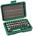 Neiko 10064A 1/4" Hex Security Screwdriver Bit Set, 36 Piece | Includes Storage Case & Quick-Change Magnetic Bit Holder