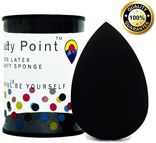 Black - 100% Quality Guarantee - Hypoallergenic, Latex Free, Polyurethane Foam, Multi-Purpose - Cosmetics Beauty Sponge - Ideal Makeup Sponge for Blending - 1 Psc
