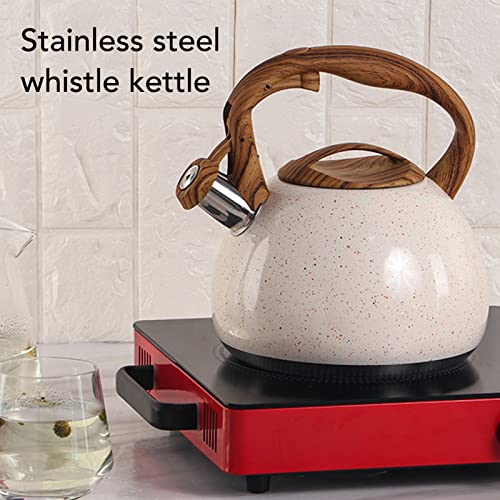 Stainless Steel Whistling Tea Kettle for Stovetop, 3L Large Capacity Tea Kettle with Loud Whistle Kettle for Gas Stove Induction Cooker
