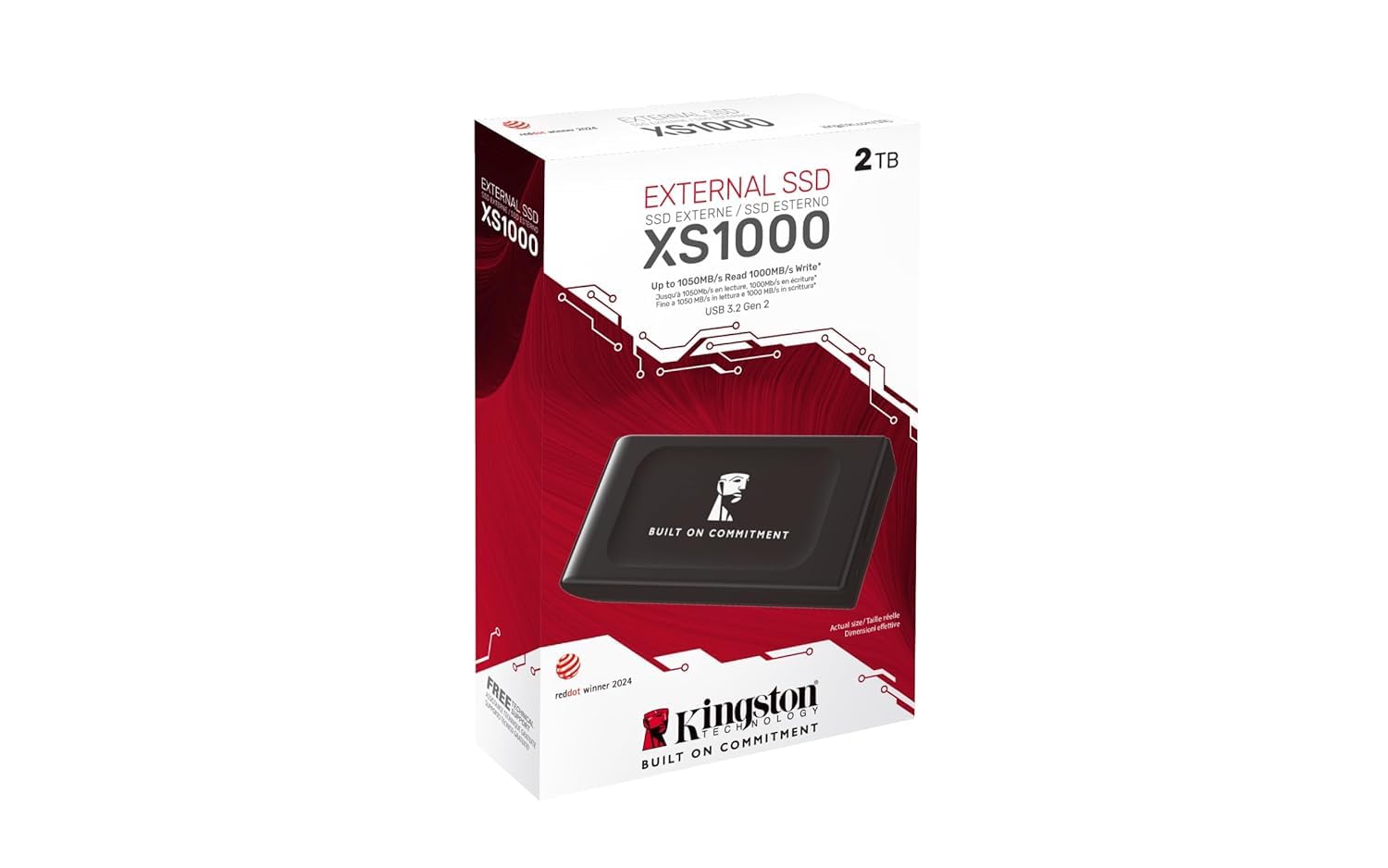 Kingston XS1000 2TB SSD | Pocket-Sized | USB 3.2 Gen 2 | External