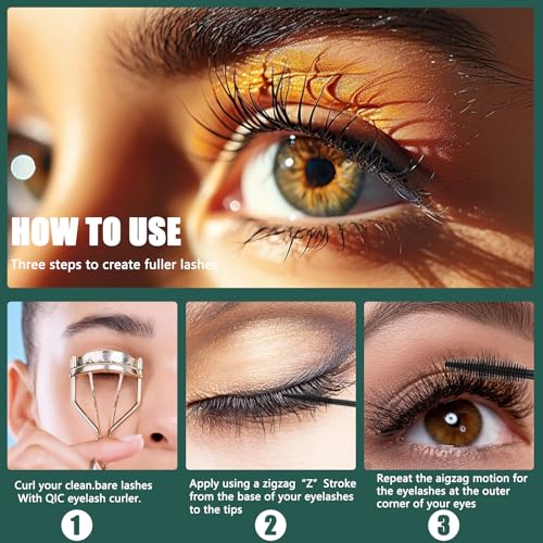 FEXPDL Mascara Black Waterproof, 2 in 1 Thrive Mascara 4D Silk Fiber Lash Mascara, Extra Long Thick & Voluminous Lash Mascara No clumping Waterproof No Toxic Mascara for Long-Lasting Beauty Charming - Image 6