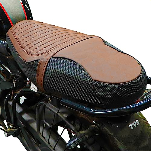 Image of TVS Seat Cover for Sweat Free Comfortable Riding| Nylon Thread Stitching for Strength| Bike Riding Accessories|Heat & UV Ray Protection|Enhanced Tear Resistance