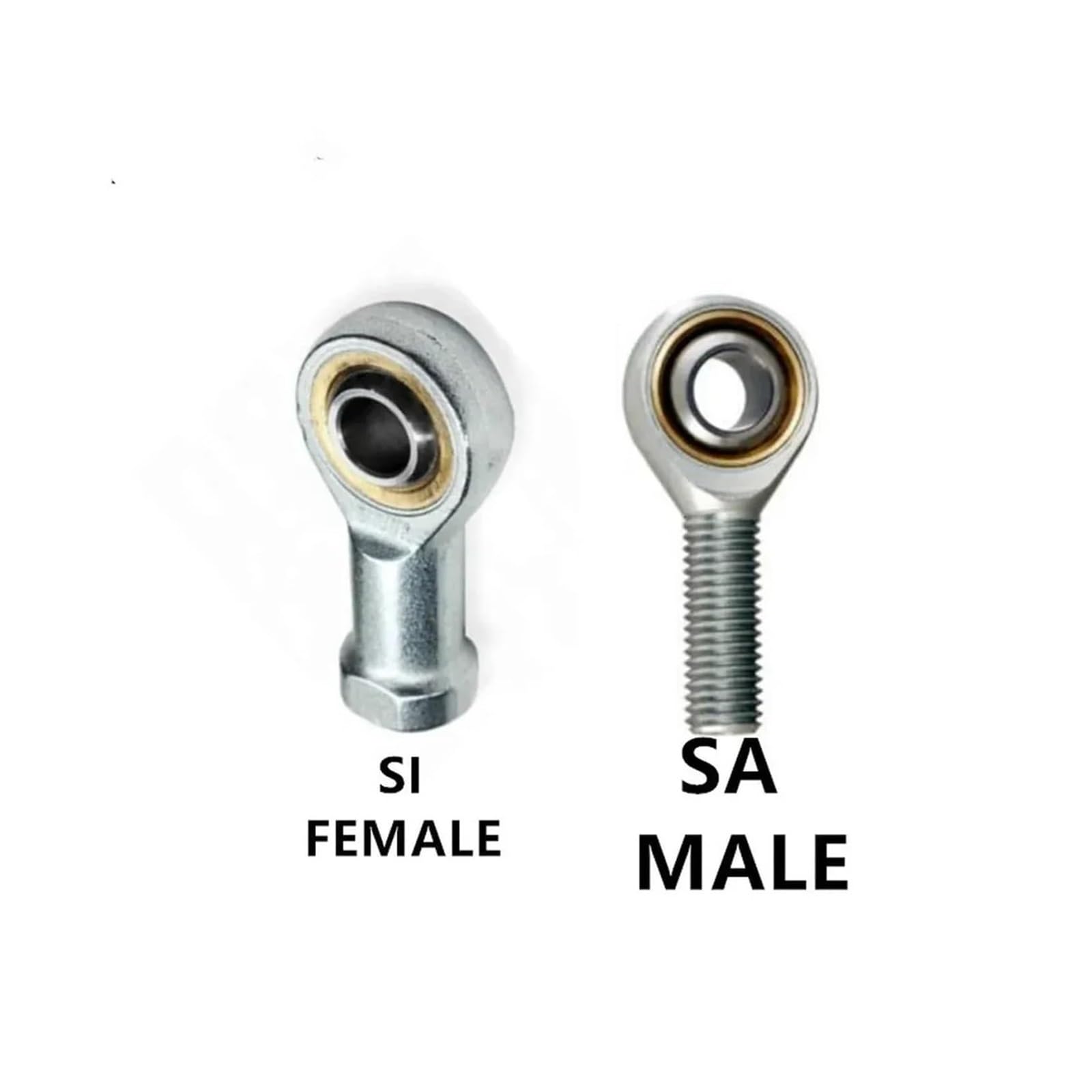 1 pièce de roulement de rotule d'extrémité de Tige, Filetage métrique mâle Gauche Femelle à Droite(Male M16 Left)