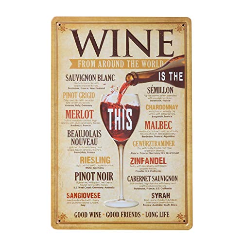 Vosarea Placa metálica Decorativa Placa de Pared Vintage para Bar Caf