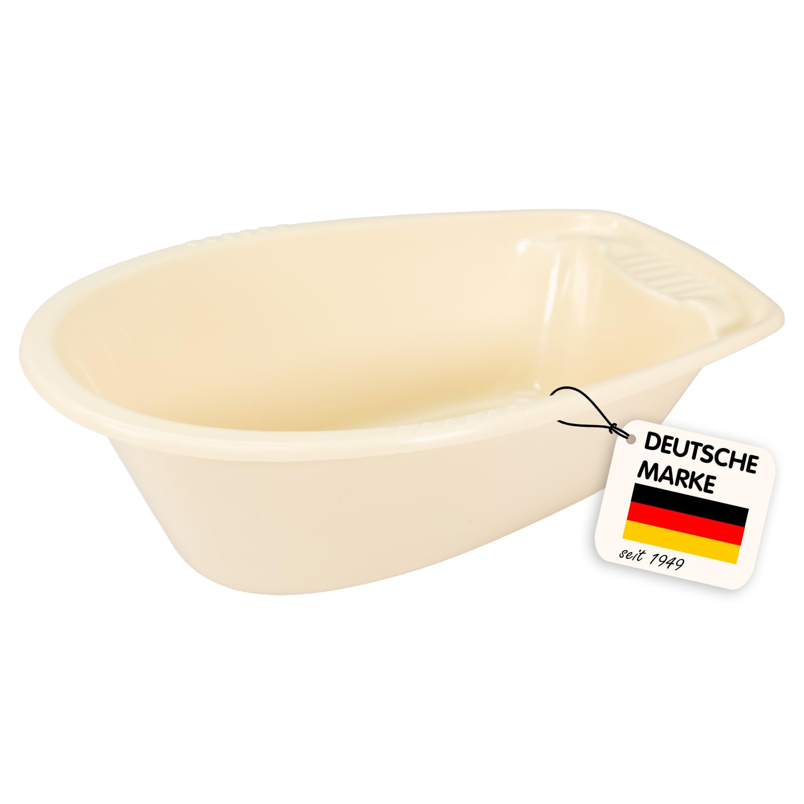 Heless 922 Doll's Bath Tub in Beige, Size Approx. 41 x 23 x 13 cm, Great Bath Fun for Dolls