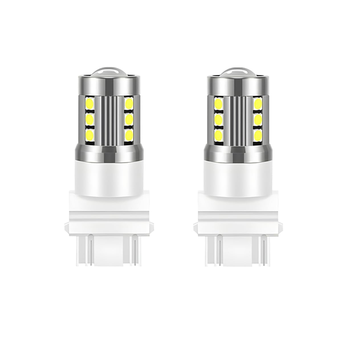 3157 T25 LED Car Turn Signal Bulbs, 2PCS Super Bright Vehicle Front Rear Blinker Turn Signal Light Replacement, Automotive Marker Parking Lighting Accessories, Universal Fit (White)
