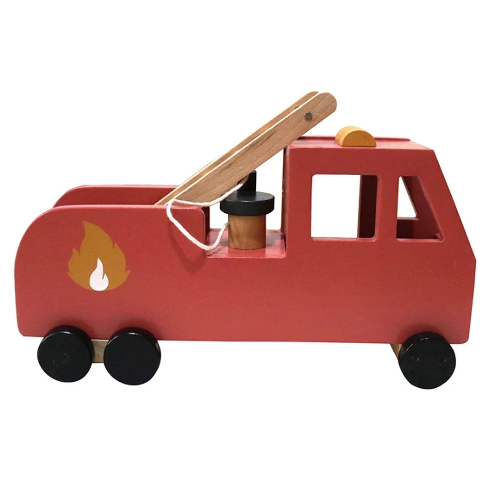 Material Didáctico Montessori de Vida Diaria Camión de Bomberos de Madera Entrenamiento de Inteligencia Infantil Juguetes de Educación Temprana para Jardín de Infantes