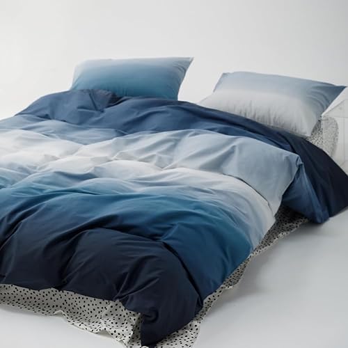 Miniatura 2 de Juego de funda de edredón abstracta para niños, cama individual 100% algodón para niños, niñas, adolescentes, estampado geométrico de rayas negras