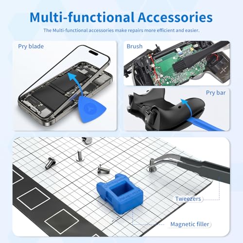 Image of Repair Tool Kit for Nintendo Xbox PS5 PS4, 23 in 1 Triwing Screwdriver Set with T6 T8 T9 T10 Torx 3.8 4.5 Gamebit for Switch Joycon Gamecube Controller NES SNES N64 3DS
