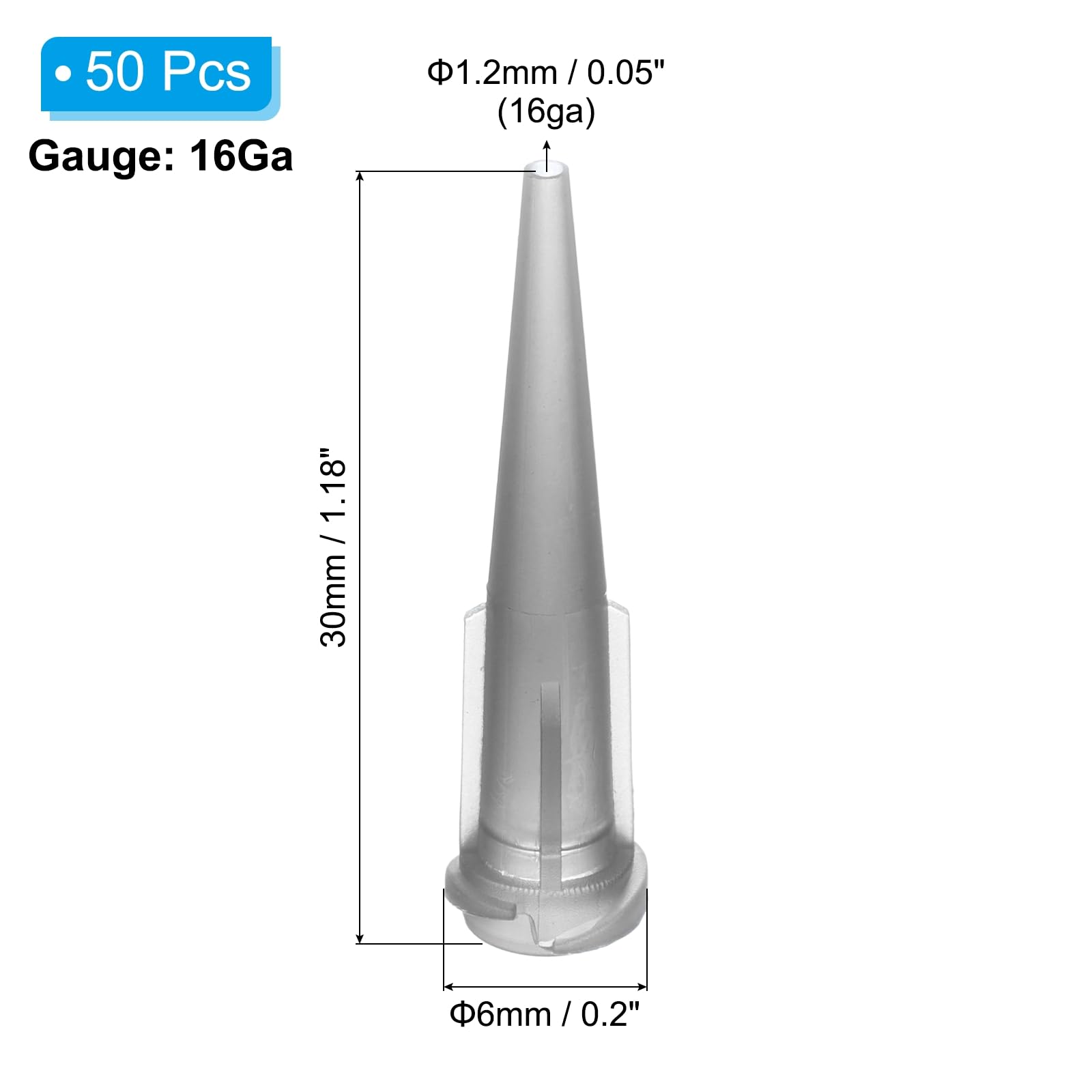 Jensen Global JG30MT-20 30 cc Tapered Tip Manual Syringe (Tip ID .0385