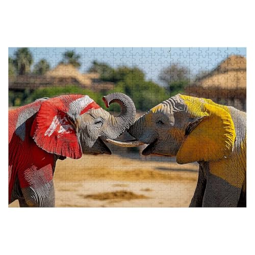 Puzzle 5000 Piezas Adultos Animales Puzzle para Adultos Elefante Rompecabezas Juguetes Educativos Regalos Originales para Mujer, Rompecabezas Entretenimiento Creativo, Home Decoration 156x105cm D-61