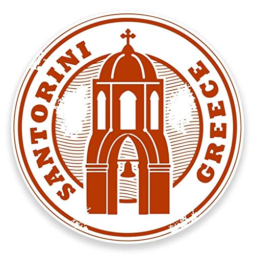 Santorini Greece Round Metal 0.75" Lapel Pin Hat Shirt Pin Tie Tack Pinback2