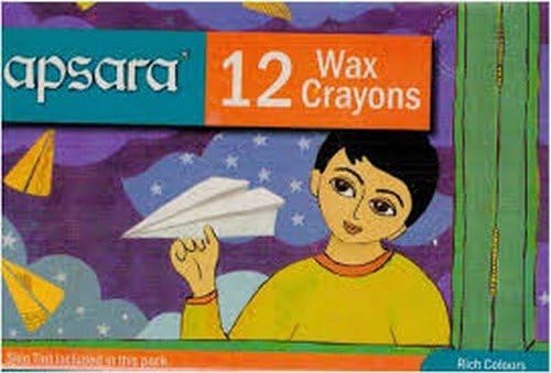 Apsara Wax Crayon-12 Shades|Multicolor