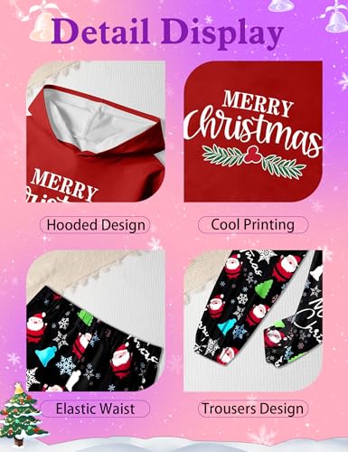 Image of Girls Fall Outfits Sweetie-girl Hoodie and Camo Pants Size 6-16 | Curved Hem Design,Skin-friendly Cotton Blend,for Daily School Playdates,Fall&Winter,Easy On & Off Pullover