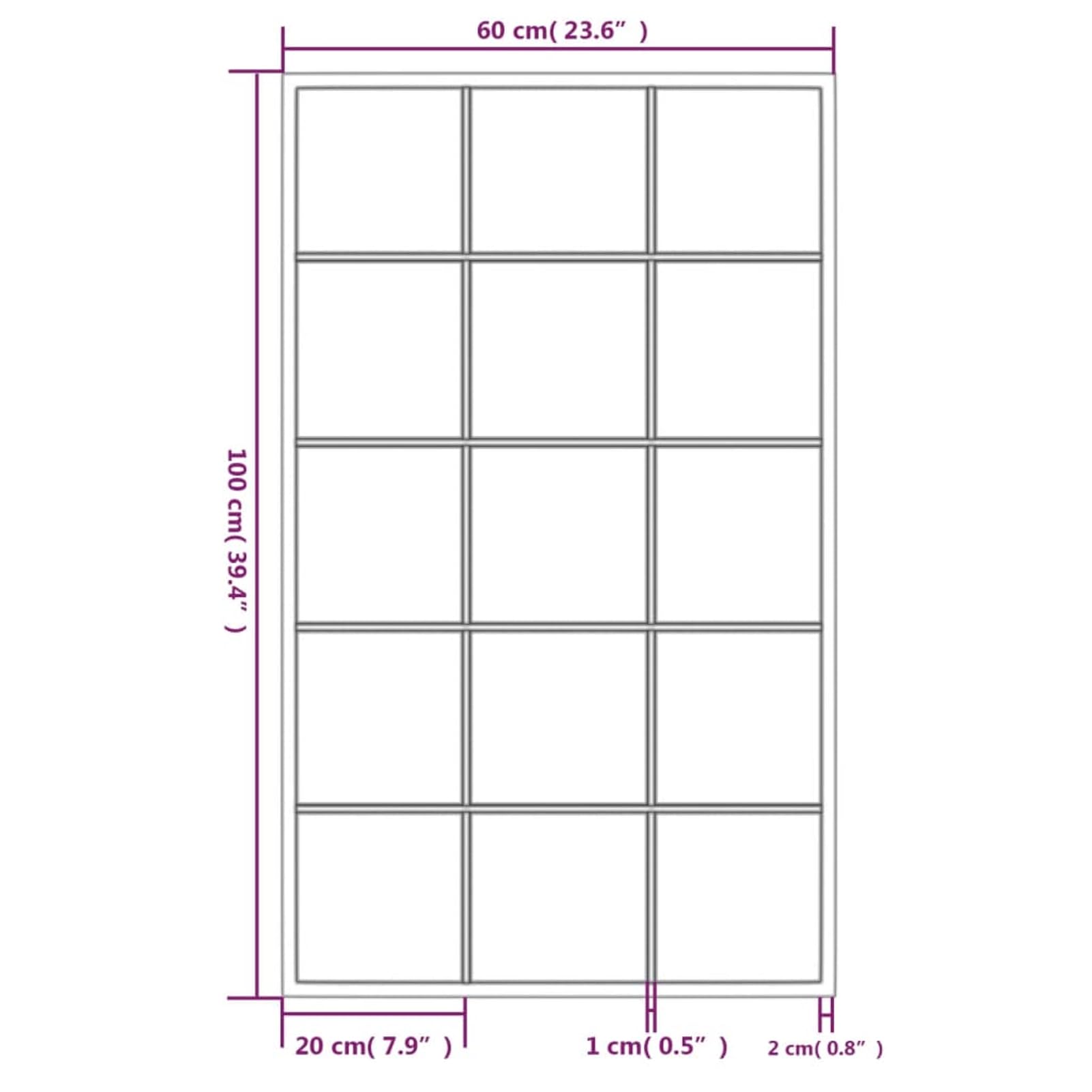 Homgoday Espejos Decorativos para decoración de Paredes con Marcos metálicos, Espejos Decorativos para Ventanas Modernos Negro 100x60 cmpara Decoración del Hogar, Sala de Estar, Baño, Dormitorio