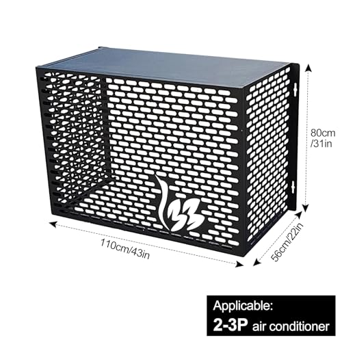 Panneaux de clôture de poubelle et climatisation extérieure noir