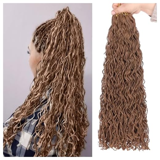 RuiYok 8 Packs ZiZi Box Braids Crochet Hair 240 Strands Sister Locs Crochet Braids 18 Inch Micro Locs with Culry Ends Brown Mini Yanky Synthetic Braiding Hair Extensions for Black Women #30