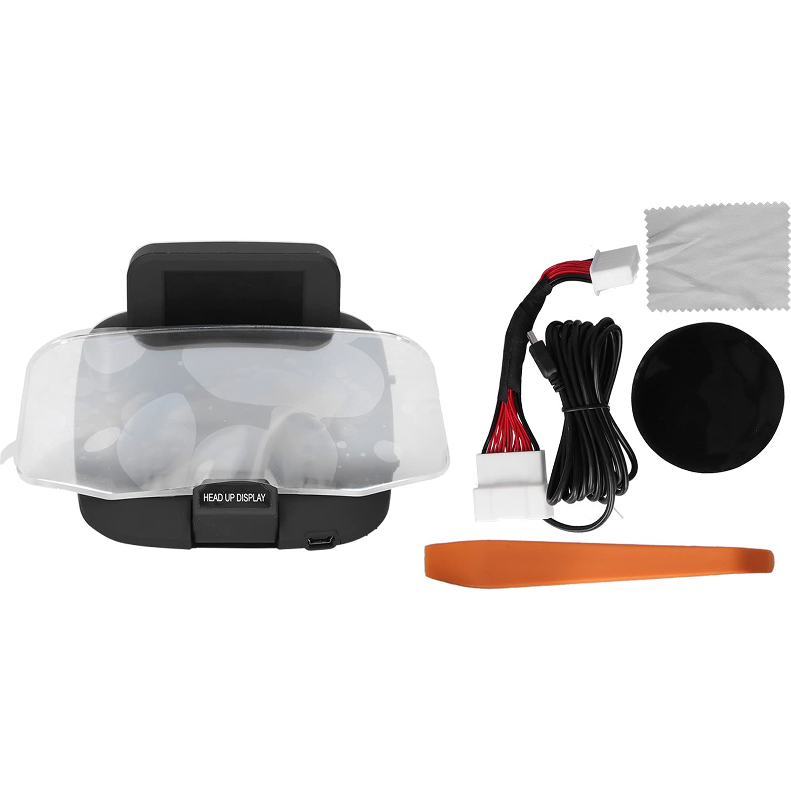 Pantalla frontal de 12 V OBD2 GPS velocímetro parabrisas HUD apto para modelo 3 Y, proyector de navegación Bluetooth de alta definición con alfombrilla antideslizante, brillo
