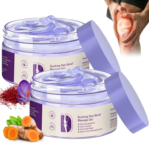 2PCS Joint Pain Relief Purple Gel Soothing Massage Cream Joint Purple Gel Soothes Knees Lumbar Neck Hands and Feet Jointgel Activities Throughout The Body