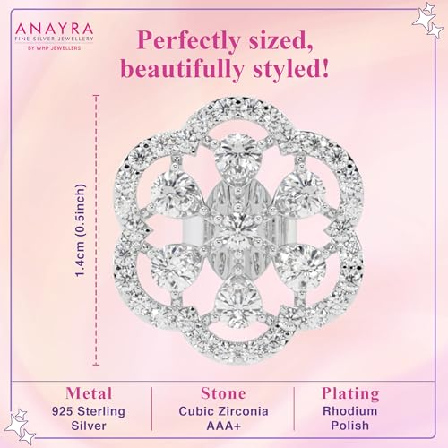 Image of 925 Sterling Silver Stud Earrings for Women | Cubic Zirconia Solitaire Ear Studs | Lightweight Hypoallergenic Anti-Tarnish Daily Wear Jewellery | Gift for Girls, Wife, Girlfriend, Mother, Sister | Birthday, Anniversary, Rakhi