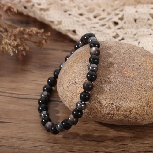 Triple Empath Protection Bracelet for Women Men, Natural Healing Crystal Bracelet3