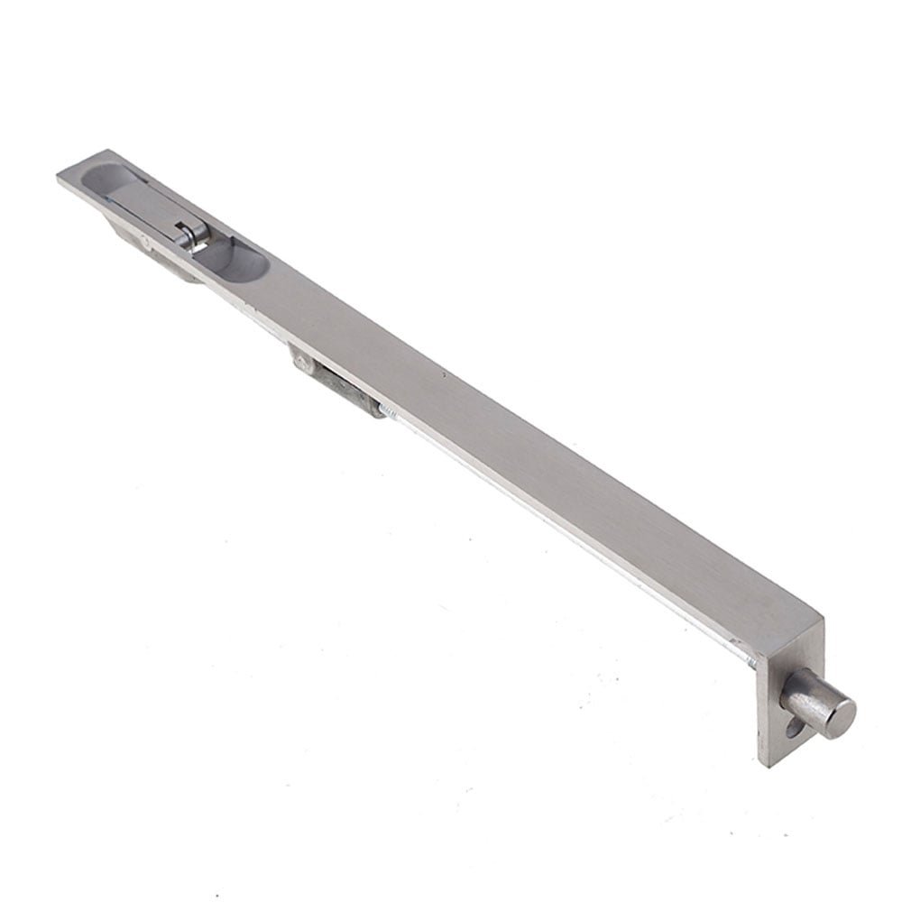 Jedo Grade 304 Stainless Steel Square Door Flush Bolt 305mm Satin Stainless Steel No Dust Socket
